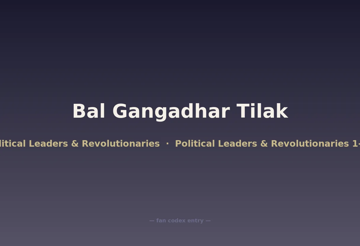 Bal Gangadhar Tilak