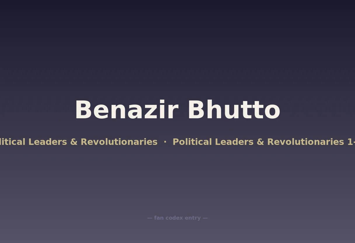 Benazir Bhutto