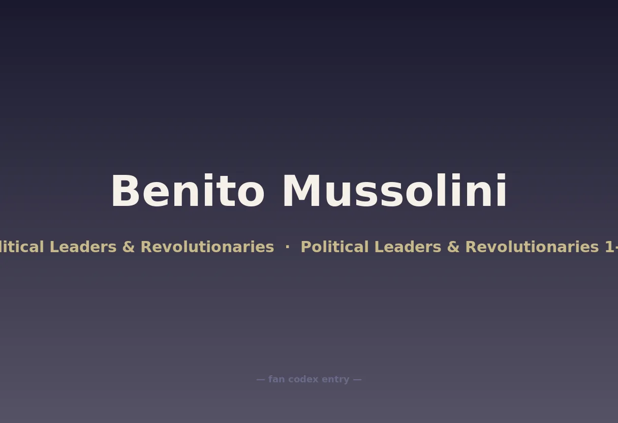 Benito Mussolini